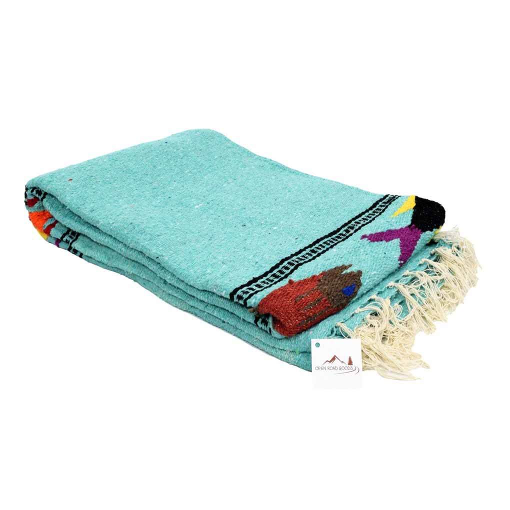 West Path – wholesale Yoga blanket – Mint Green Fish Baja Yoga Blanket2