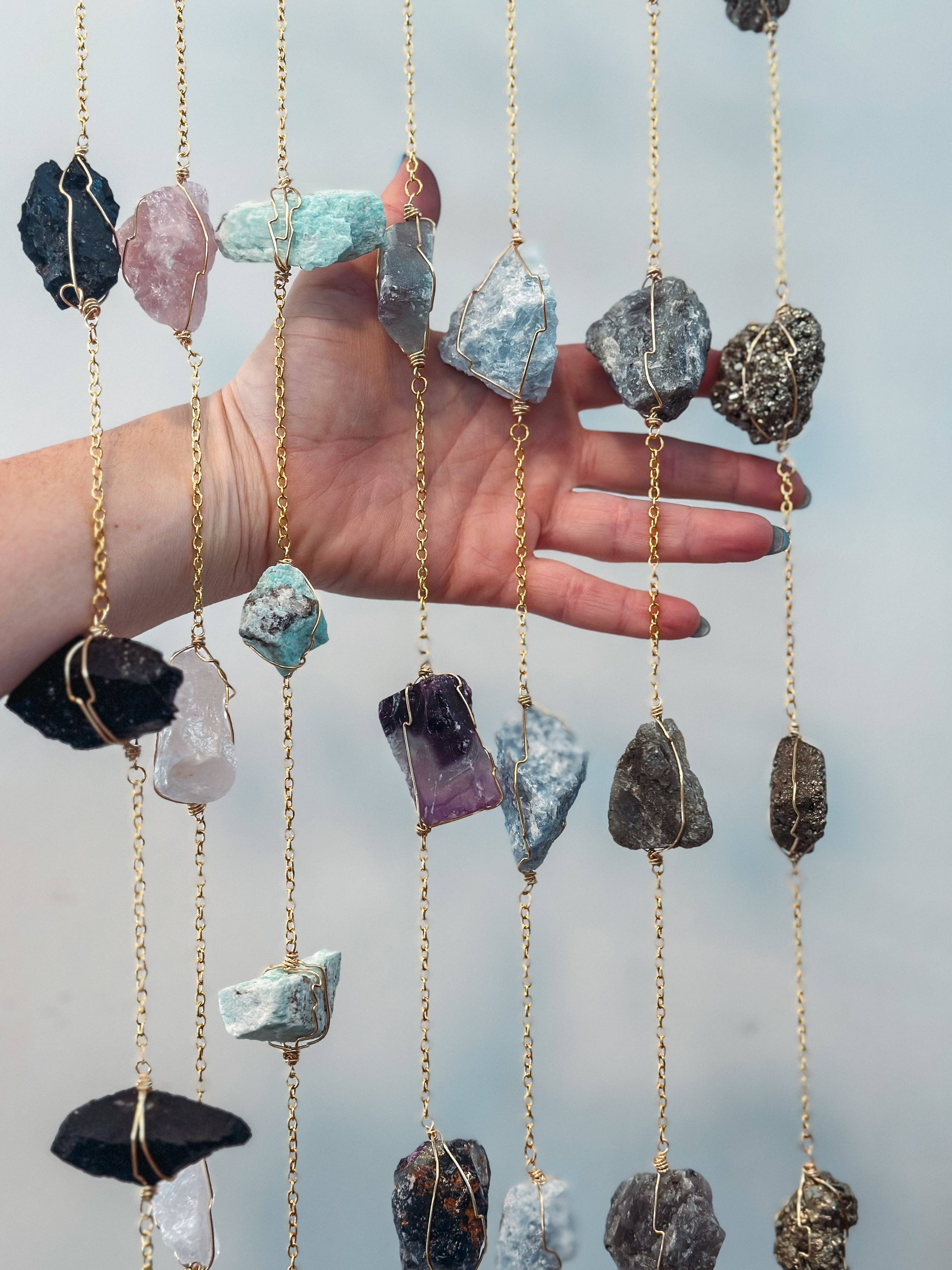Elise Marie DeSigns - Wholesale Mobile - Celestite Crystal Garland | Calming Home Decor 3