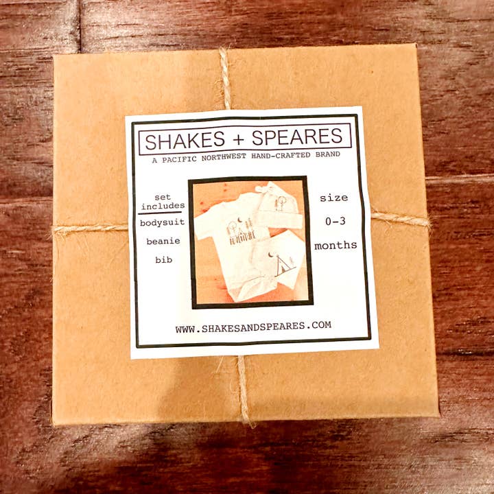 Grey Skies Baby Gift Set - Adventure for wholesale on Faire12