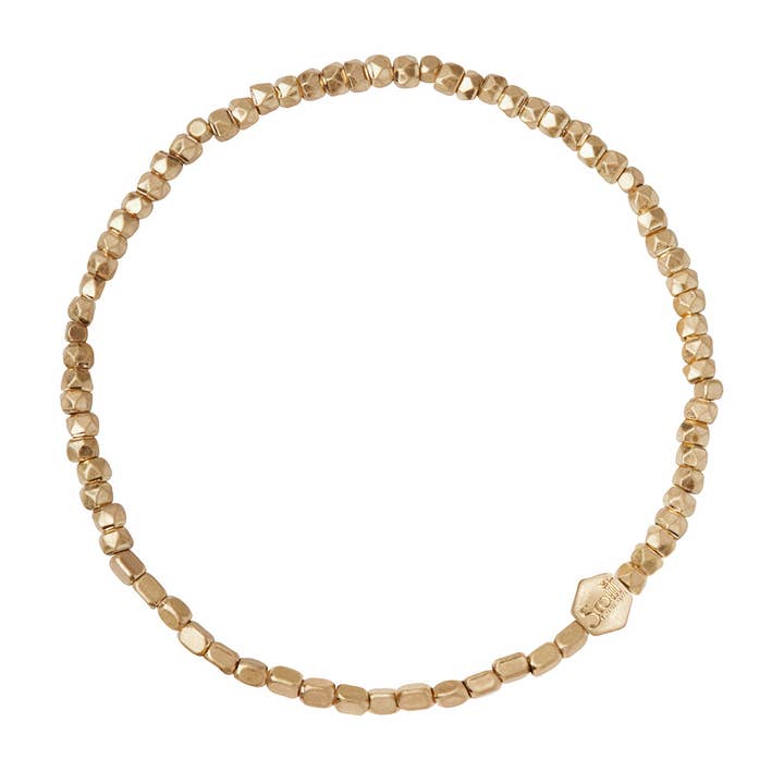 Scout Curated Wears - Wholesale Beaded Bracelet - Mini Metal Stacking Bracelet - Gold
