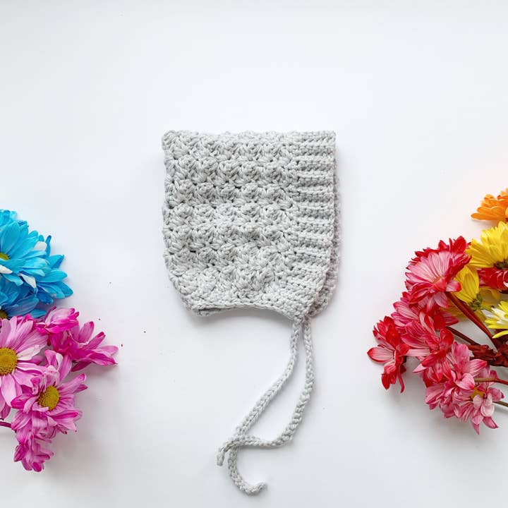 Bell Crochet Pixie Bonnet Acrylic Yarn for wholesale by I’m in the Loop