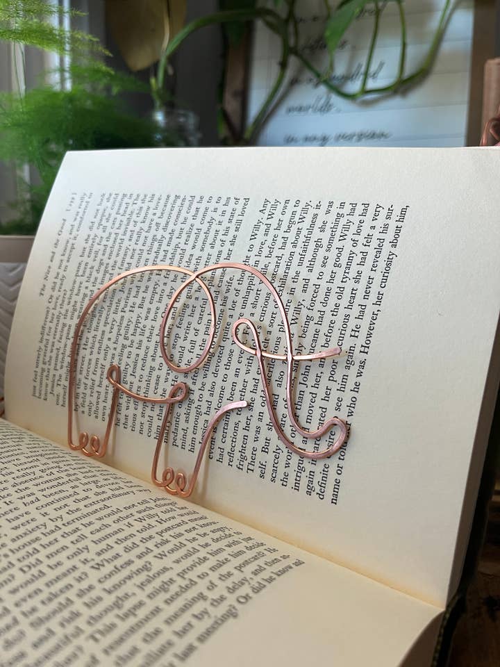 Elephant Handmade Copper Bookmark for wholesale by Copper Deflections