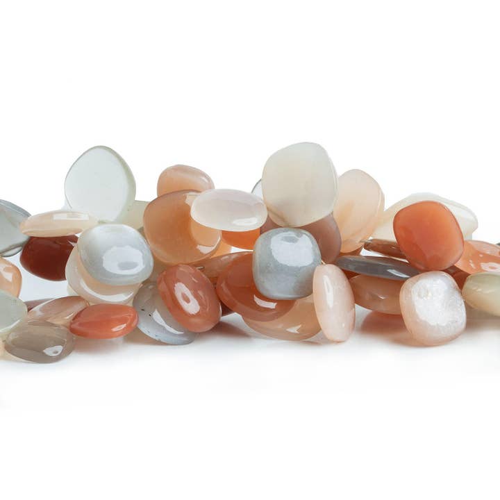 Multi Color Moonstone Pillows 7 inch 32 beads for wholesale by The Bead Traders