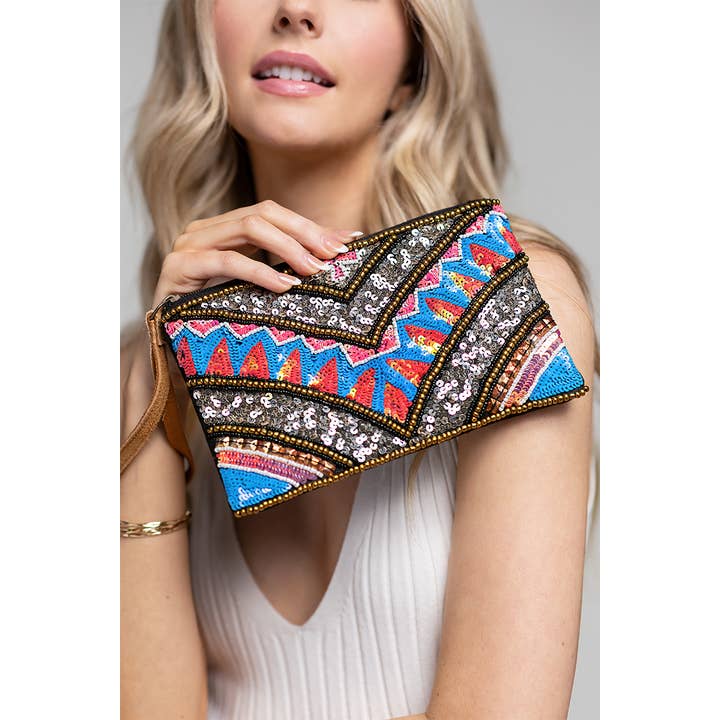 Handmade Las Vegas Ethnic Pattern Clutch for wholesale on Faire