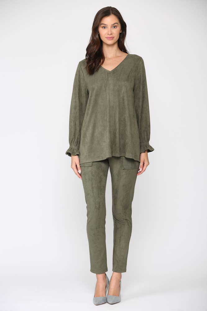 Joh Apparel - Wholesale Blouse - Women's - Abigail Stretch Suede Top18