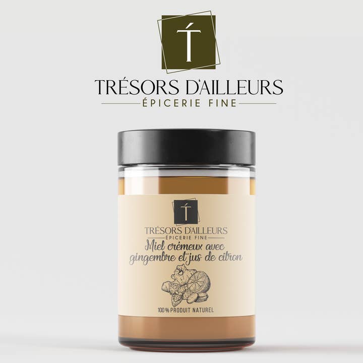Miel Crémeux Au gingembre Et Jus De Citron 250g pour la vente par TRÉSORS D'AILLEURS