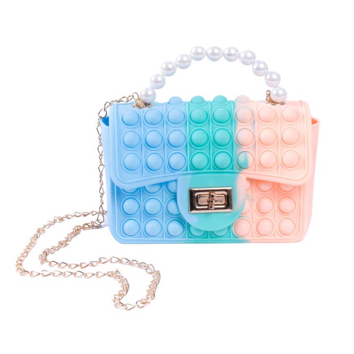 Selini New York - Wholesale Crossbody Bag - Kids - Mini Jelly Push Pop Tri-Color Kids Crossbody