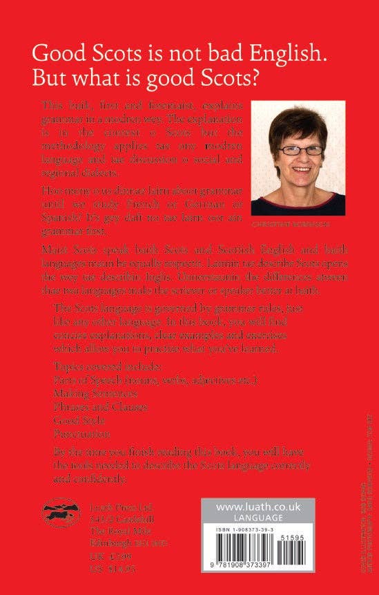 Luath Press Ltd – wholesale Language & Linguistics – Modren Scots Grammar by Christine Robinson1