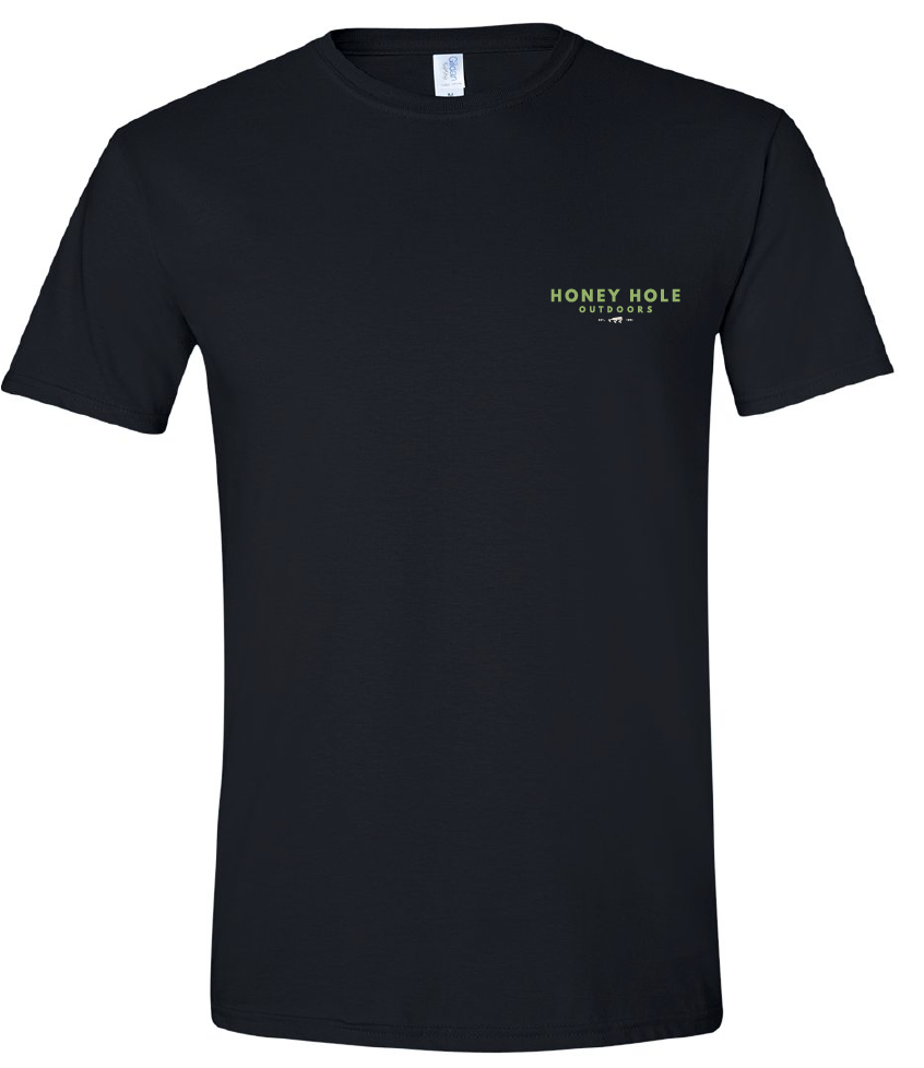 Honey Hole Outdoors - Wholesale Screen Printed T-Shirt - Men's - Short Sleeve - Skelly Bass1