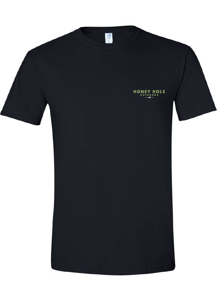 Honey Hole Outdoors – Großhandel T-Shirt mit Siebdruck – Herren – Kurzarm - Skelly Bass1