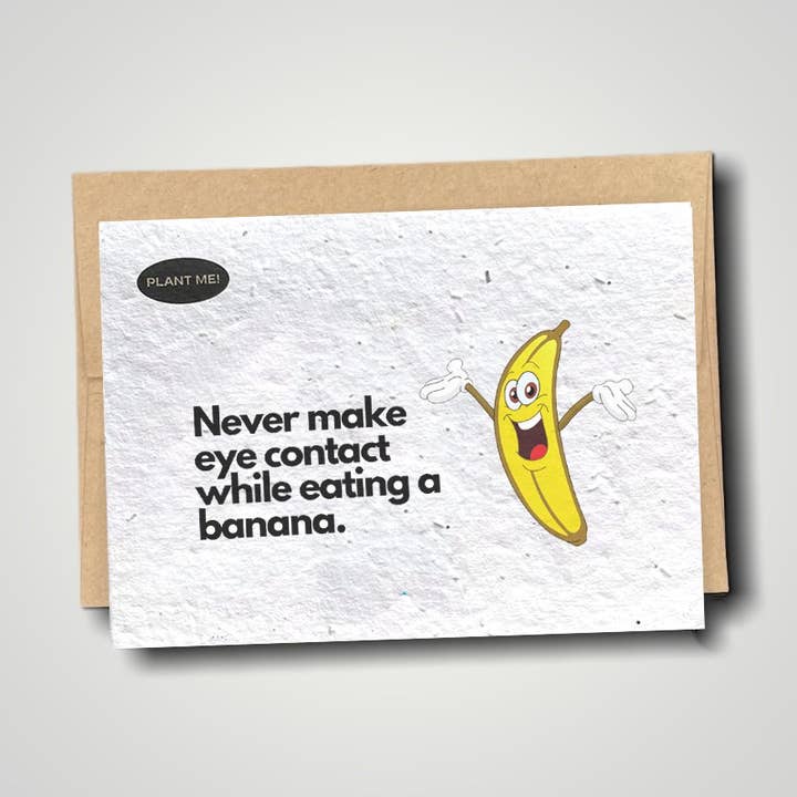 Never Make Eye Contact Greeting Card for wholesale by Plantable Greetings