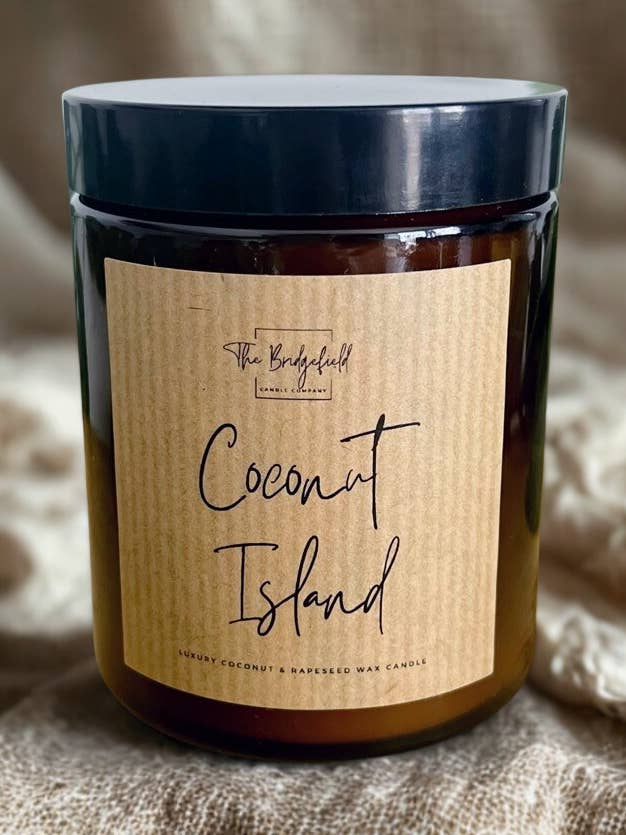 Coconut Island Candle - Coconut & Rapeseed Wax for wholesale by The Bridgefield Candle Company