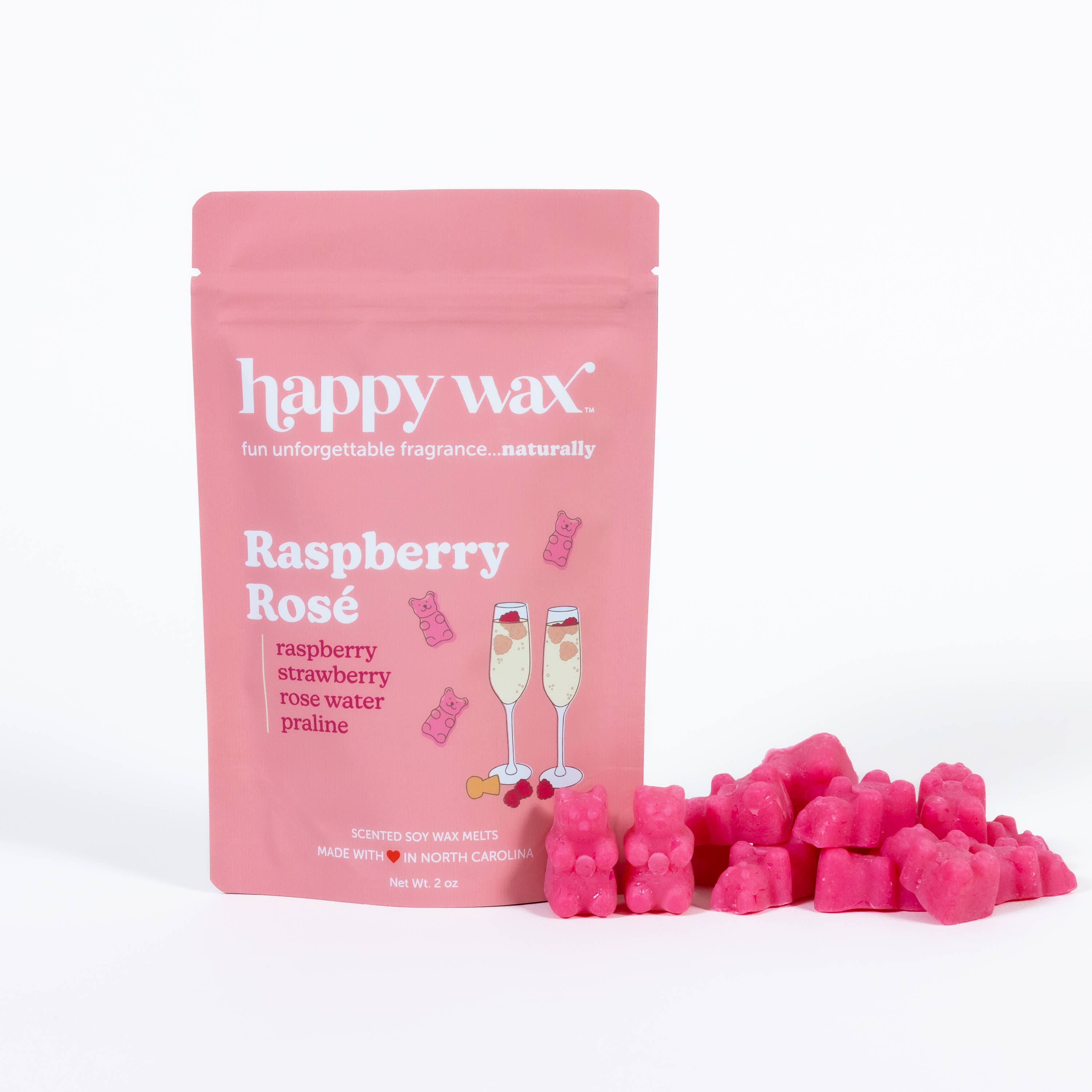 Happy Wax - Wholesale Wax Melt - Raspberry Rose Wax Melts - Sample Pouch (2 oz)0
