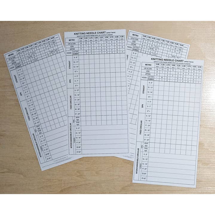 BeeGreen & CraftsPlannersPlus - Vente Marque-page - NOUVEAU ~ Marque-page d'inventaire des aiguilles à tricoter et des crochets !1