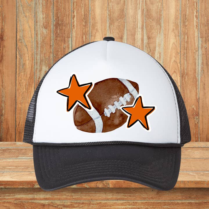 Football Season Orange Hat for wholesale by Dixie Grace Mercantile