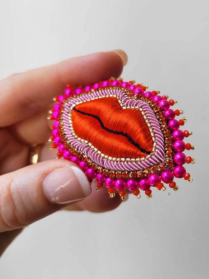 "At the Flower of the Mouth" Brooch for wholesale by Céleste Mogador