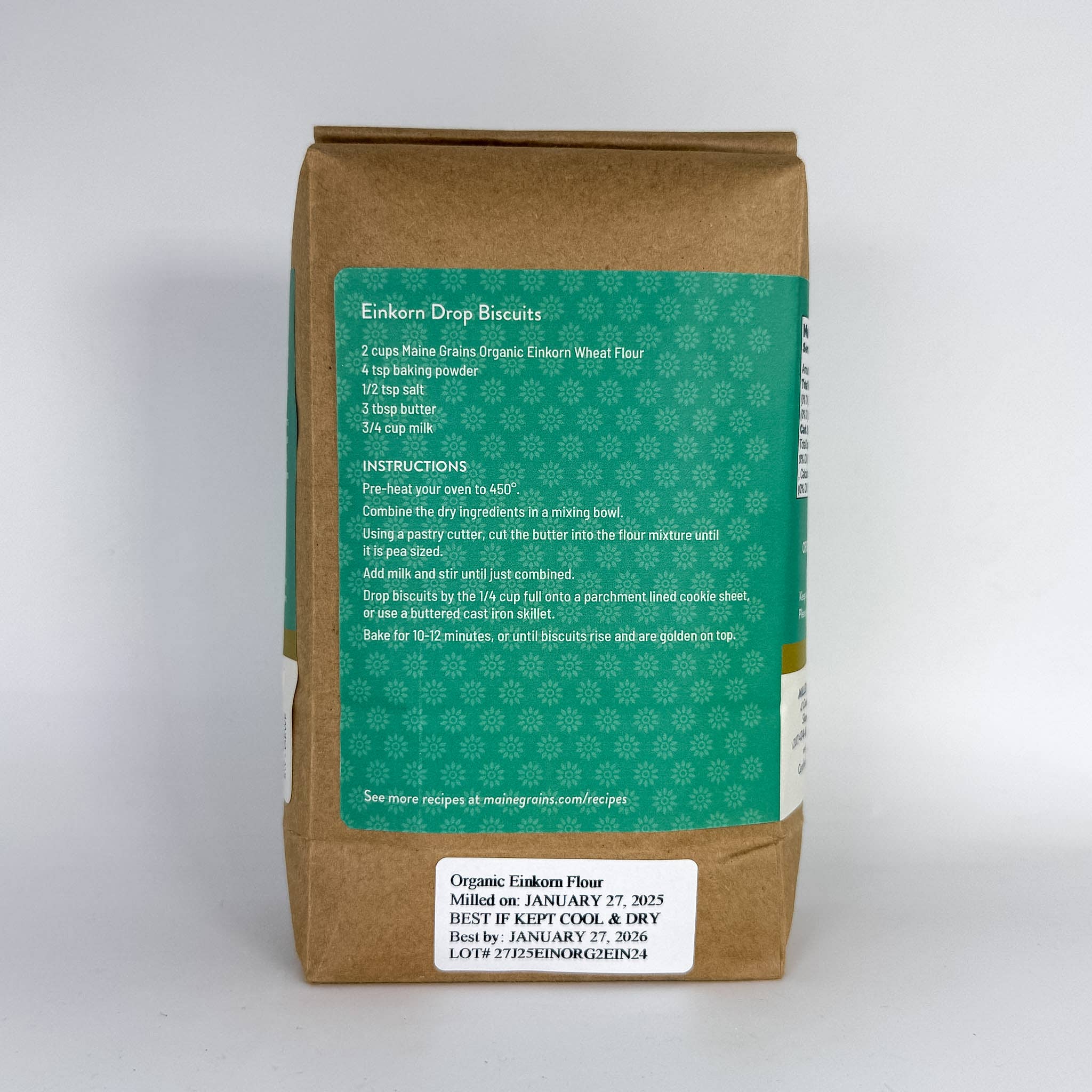 Maine Grains - Wholesale Flour - Organic Einkorn Flour / 6x2.4#1