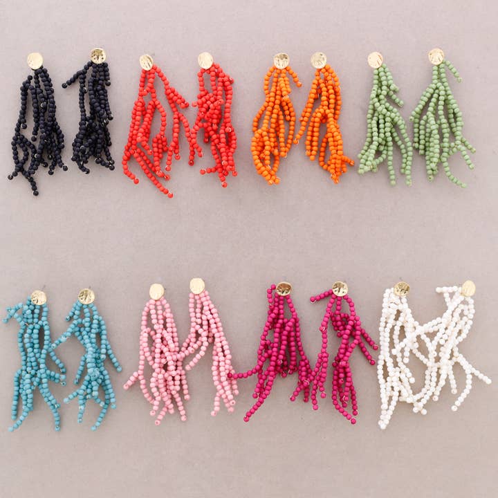 La Cuerda De Sol - Wholesale Snap Jewelry - Flexible Hanging Earrings Resin Beads