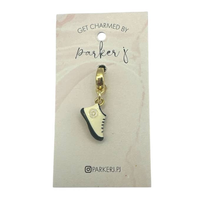 Crèmekleurige Enamel Schoen voor wholesale door Parker J Jewelry & Charm Bar