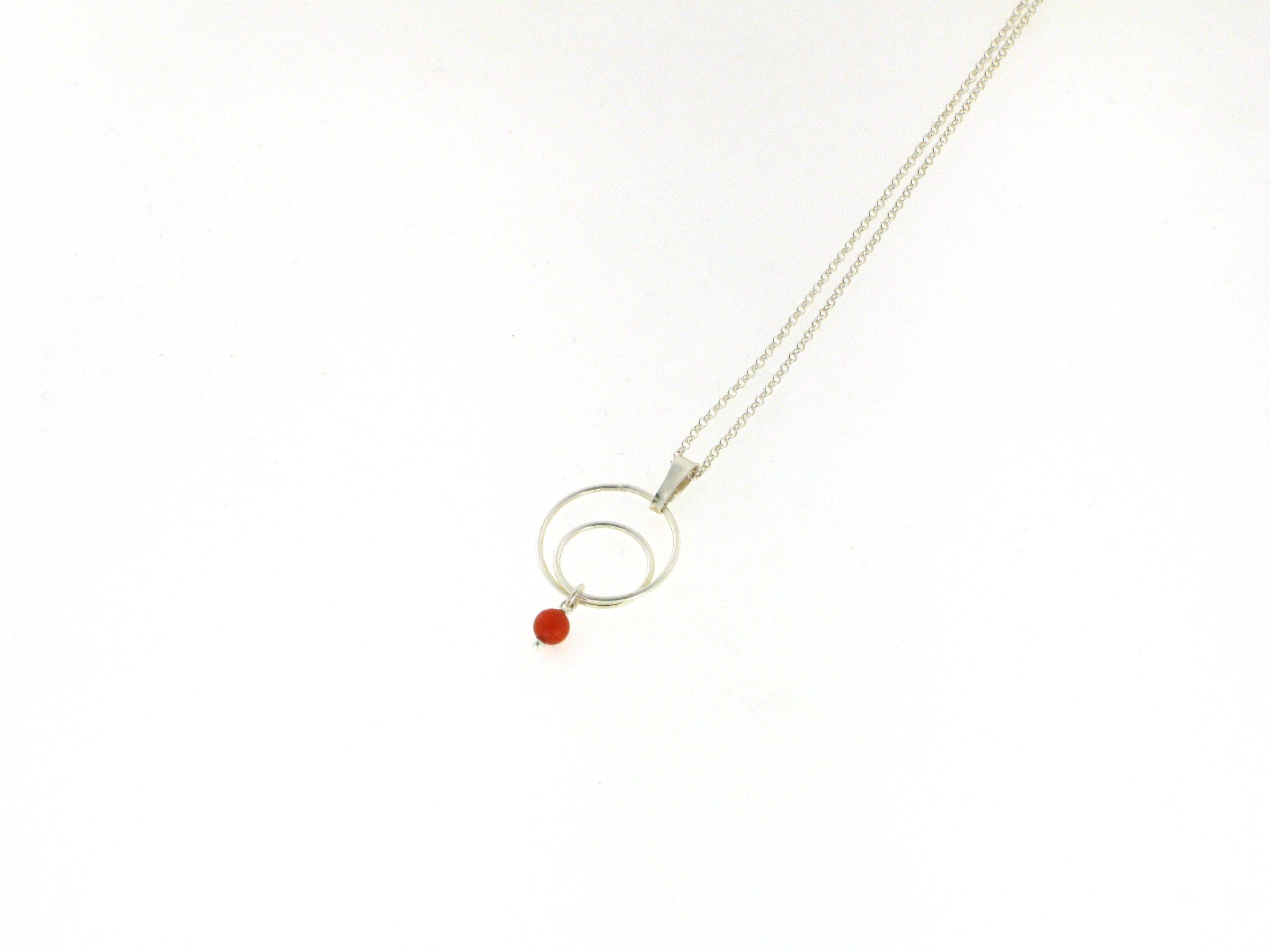 Yneda Jewels - Wholesale Pendant/Charm Necklace - Silver 925 necklace, cornelian necklace, circle necklace.7