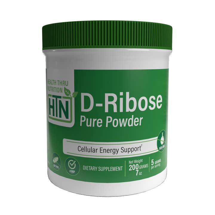 D-ribose - Pure Powder - 200g Jar (5g Per Serving) for wholesale by Health Thru Nutrition