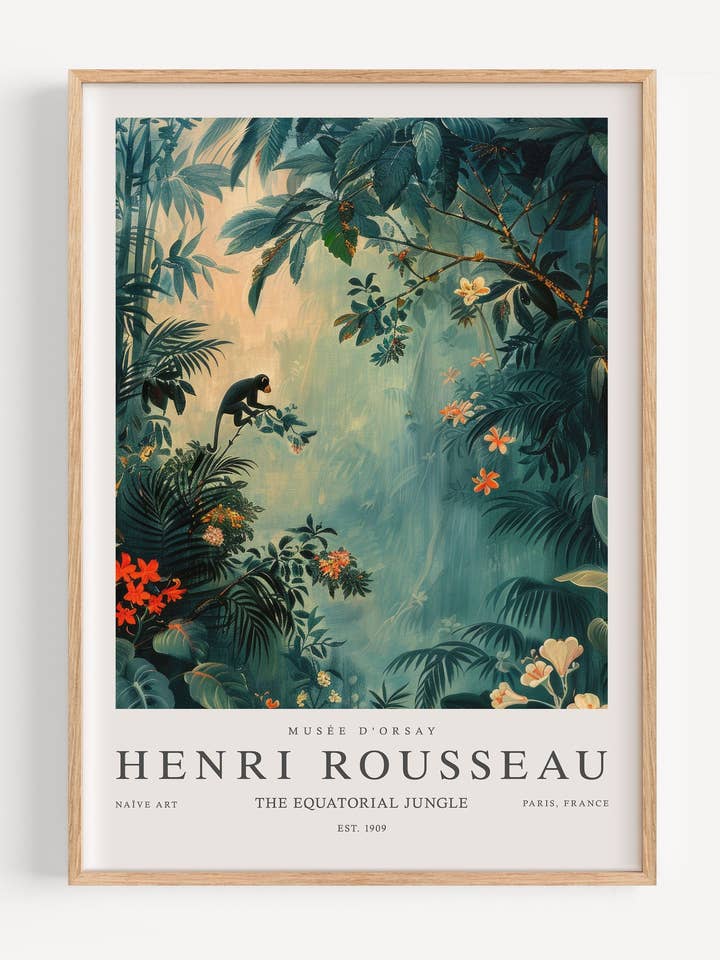 Henri Rousseau The Equatorial Jungle I108-34 for wholesale by Peardrop Prints