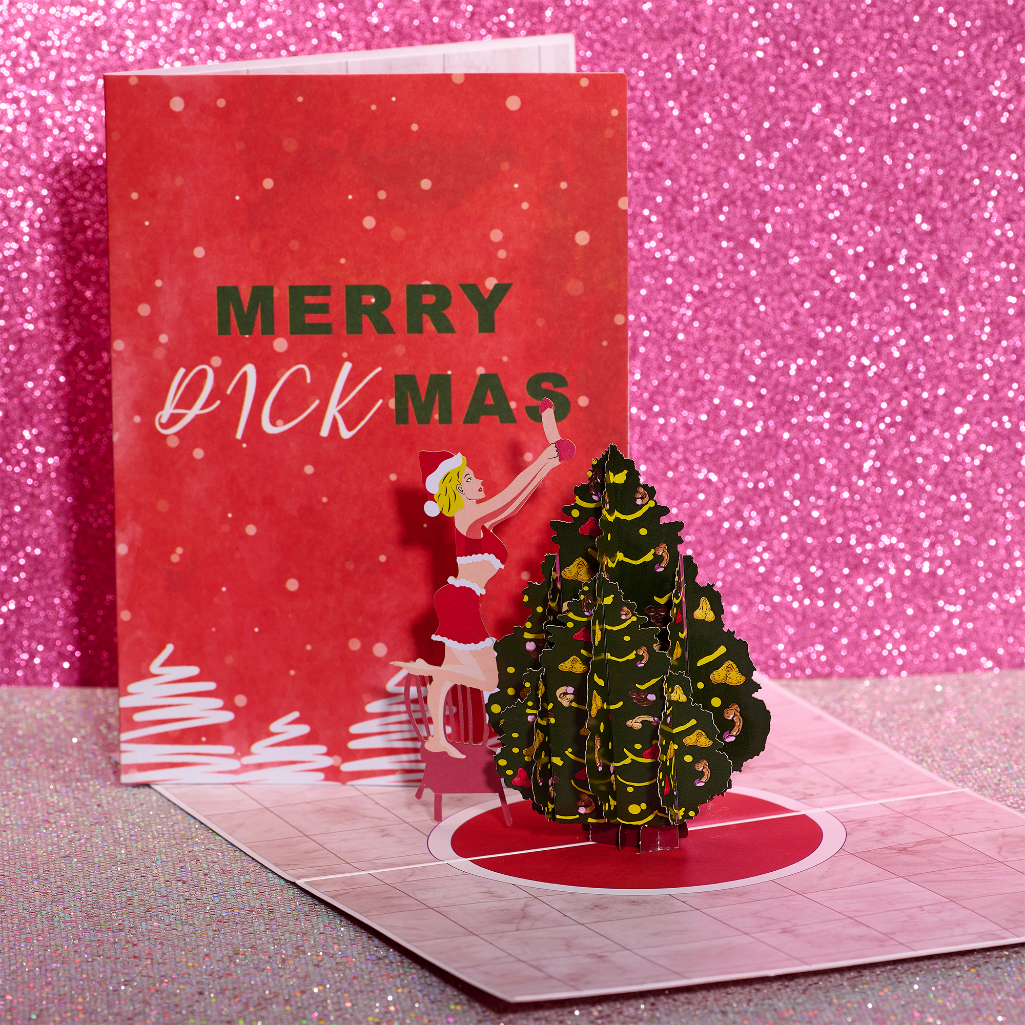 Card Foolery - Wholesale Christmas Card - Merry Dickmas Funny 3D Pop-Up Naughty Christmas Card1