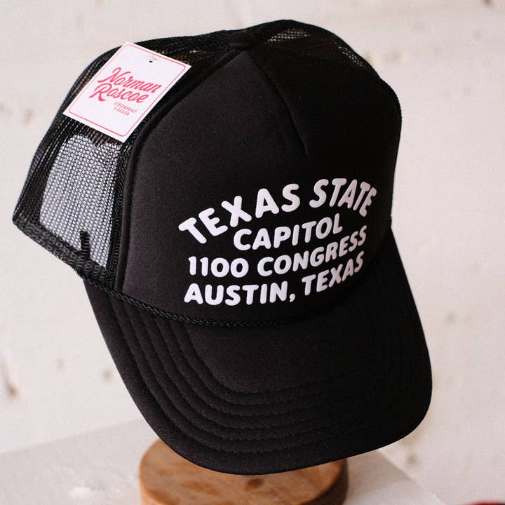 Texas State Capitol Trucker Mesh Hat for wholesale by NORMAN ROSCOE