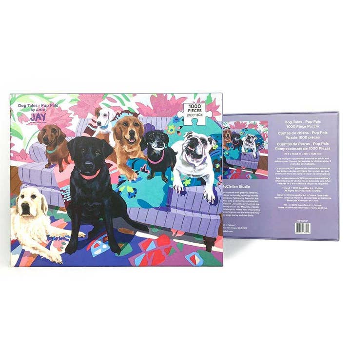 GreenBox Art - Wholesale Puzzle - Adult - Dog Tales - Pup Pals Puzzle