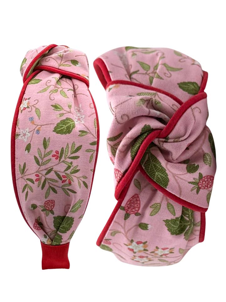 Strawberry Fields with Red Piping for wholesale by Pretty Happies