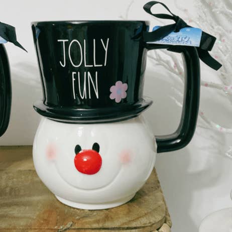 Frosty the Snowman™ Rae Dunn "Jolly Fun" Snowman Top Hat Mug (OG) for wholesale by Nevsher Lior