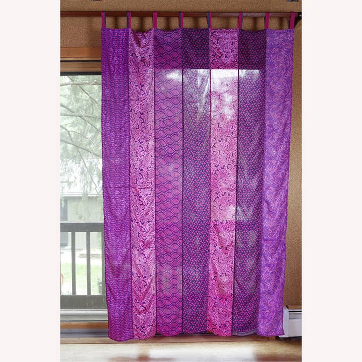 Sunshine Joy - Wholesale Curtain - Assorted Sari Patchwork Curtains 54 x 86 Inches