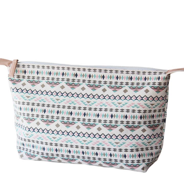 Pastel Pink Print Anna Pouch for wholesale by Pink Lemon