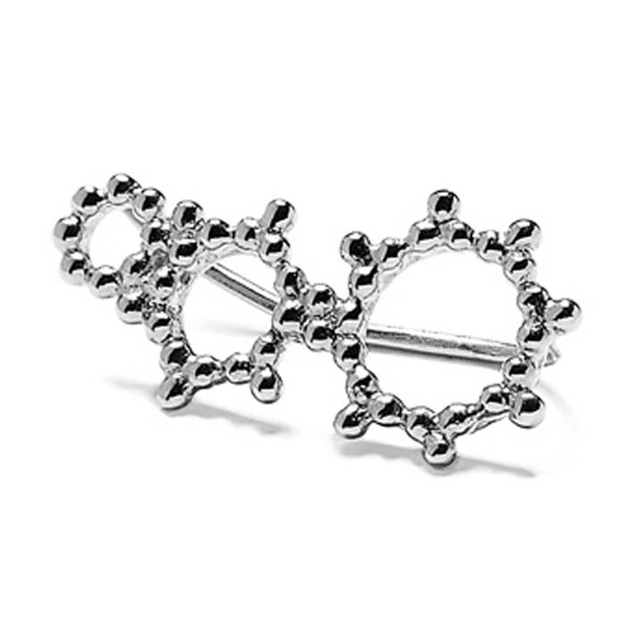 Brinco Trio of Suns (a unidade) Prata por atacado de Agnès de Verneuil