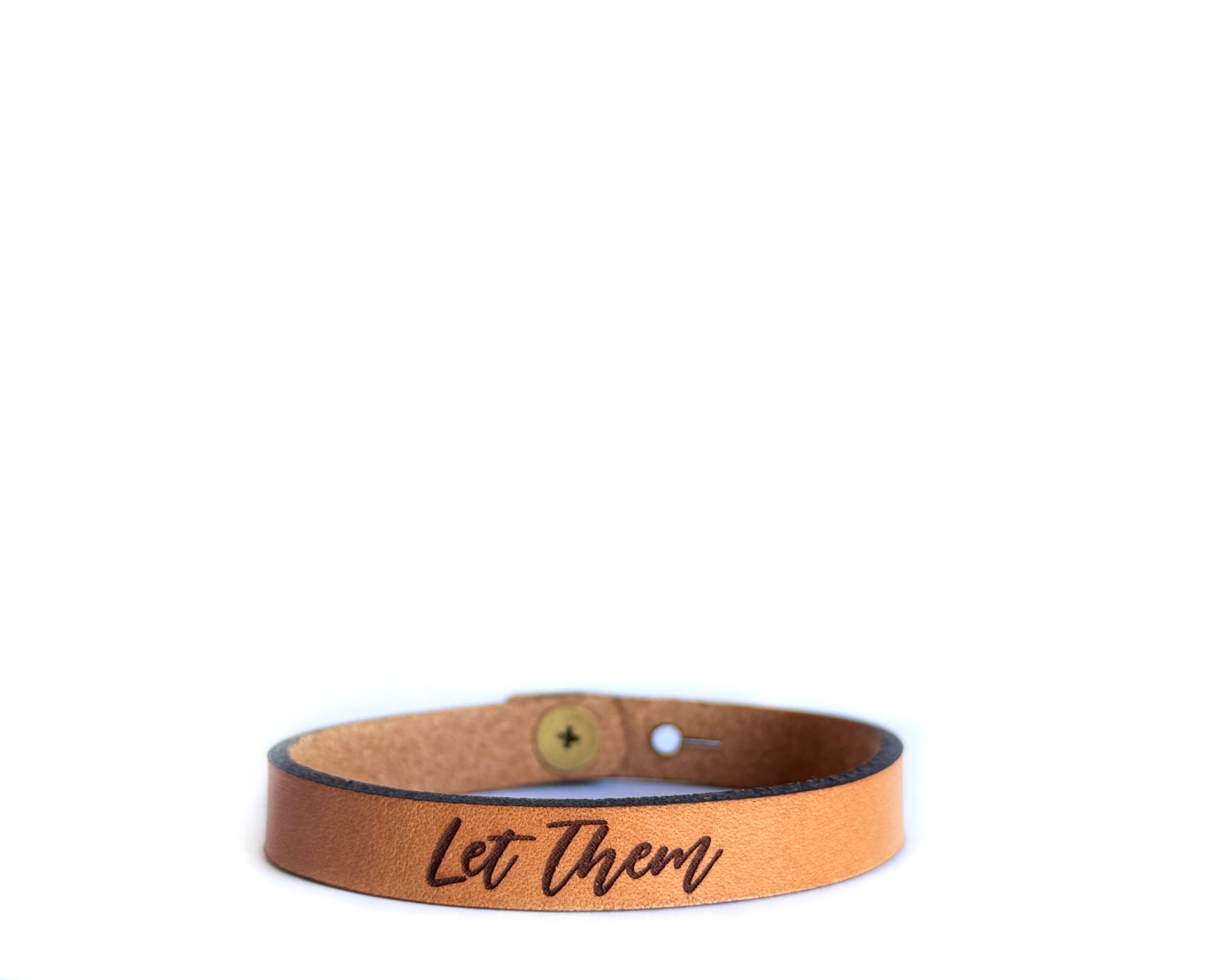 New Market Farmhouse - Wholesale Bangle Bracelet - Let Them Real Leather Bracelet