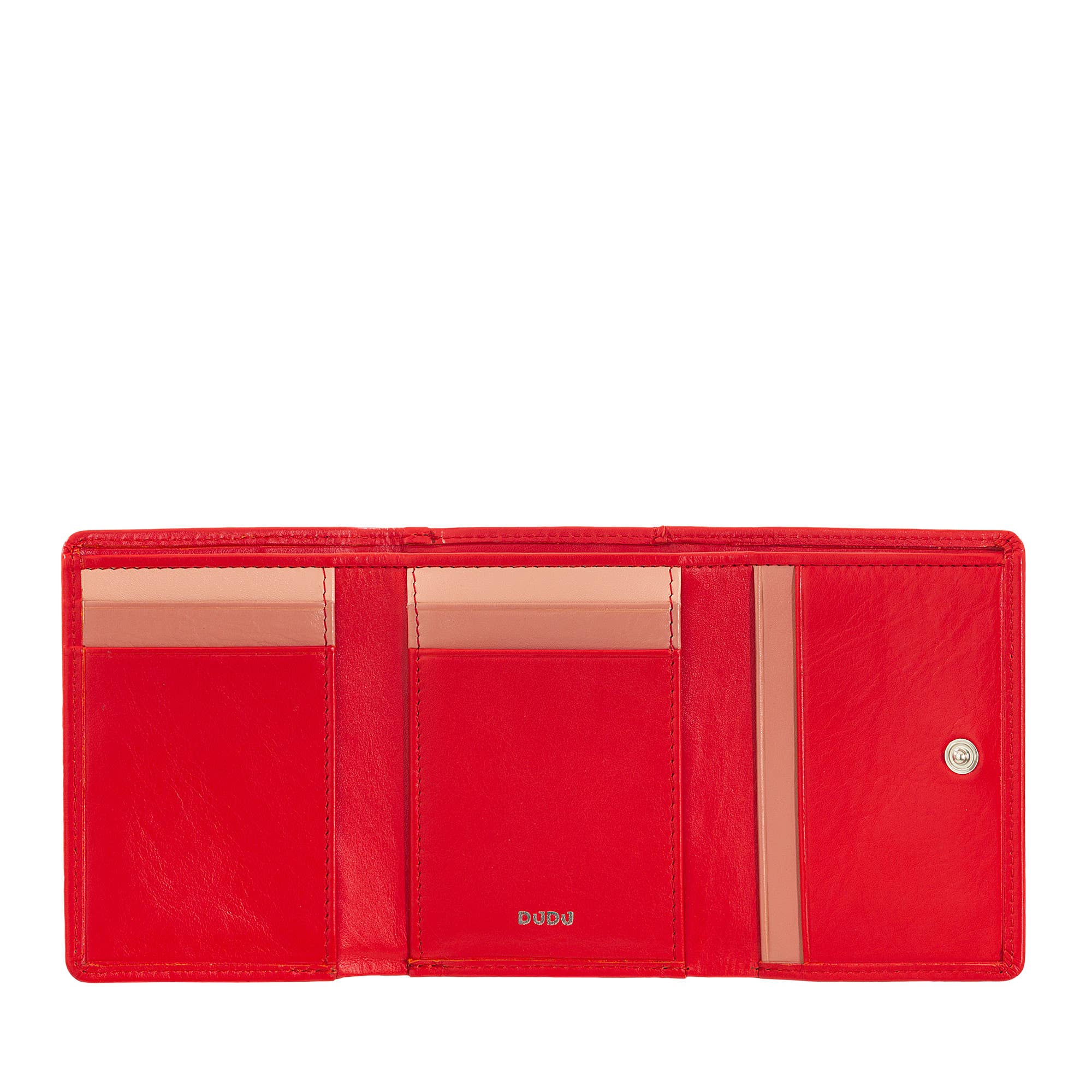 dudu - Wholesale Wallet - Women's - Dudu Women'S Leather Compact Wallet Clic Clac Red Flame0