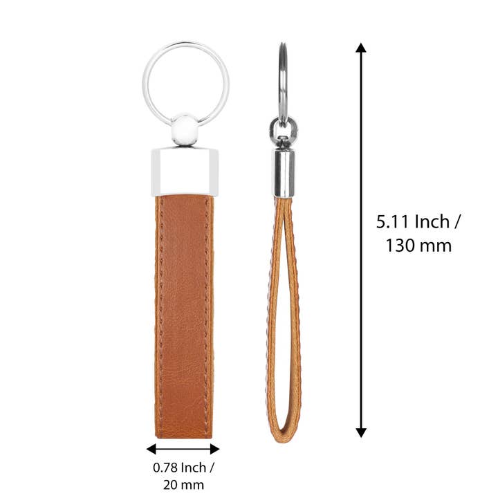 Londo - Wholesale Keychain - Unisex - Leather Personalized Keychains - (3 Pack) Custom Leather Key Chains, Engraved Elegant Keyrings with Sturdy Rings for Keys20