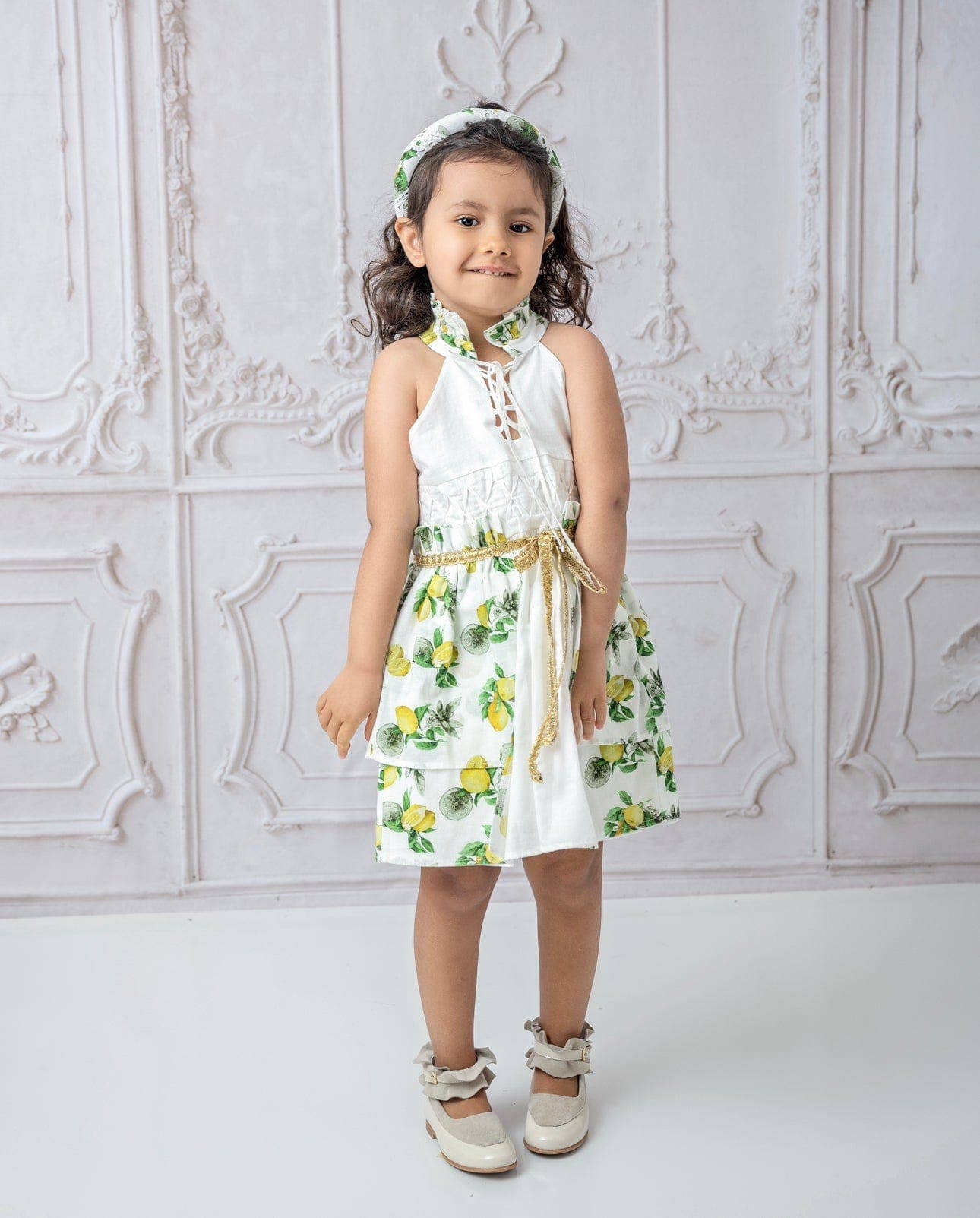Petite Maison Kids – wholesale Klänning – Barn – Amalfi Lemon Klänning3