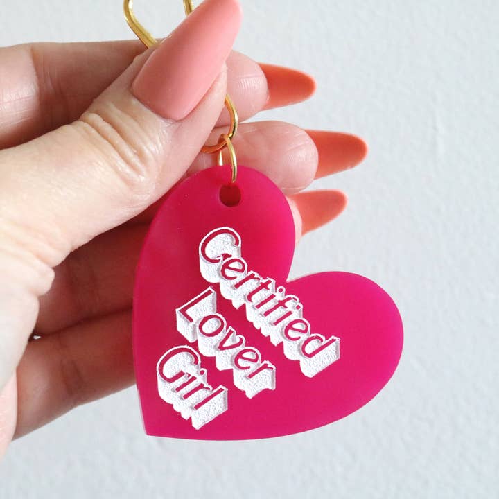certified lover girl keychain | CHOOSE YOUR COLOR for wholesale by Everthine Designs