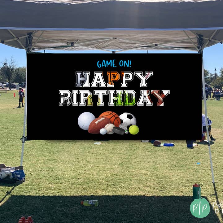 Palm to Pine Design - Wholesale Party Sign/Banner - Sports Birthday Banner for Boys and Girls, Printed on Vinyl4