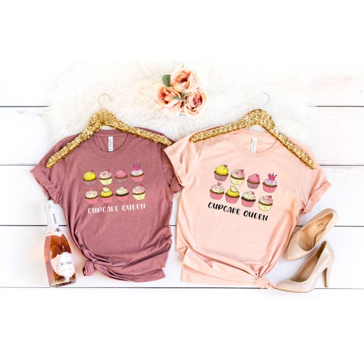 Custom T Story – wholesale T-shirt (graphic) – women's – Cupcake Queen, Cupcakes Shirt, Cupcake T-shirt, Cupcake