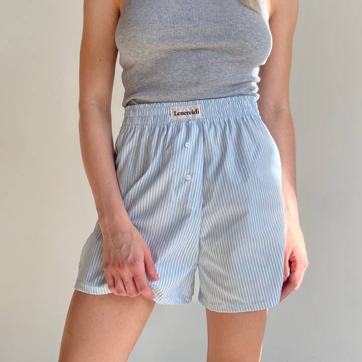 Boxer Rebecca - Baby Blue Stripes for wholesale by Lenereidi