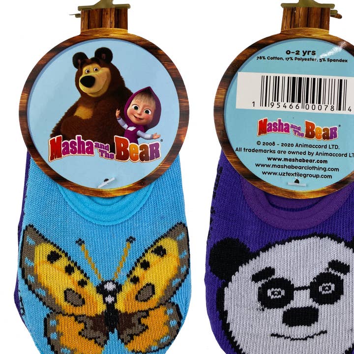 Masha and The Bear 2 pair Anti-slip kids socks set for wholesale by G&G International Expo Center