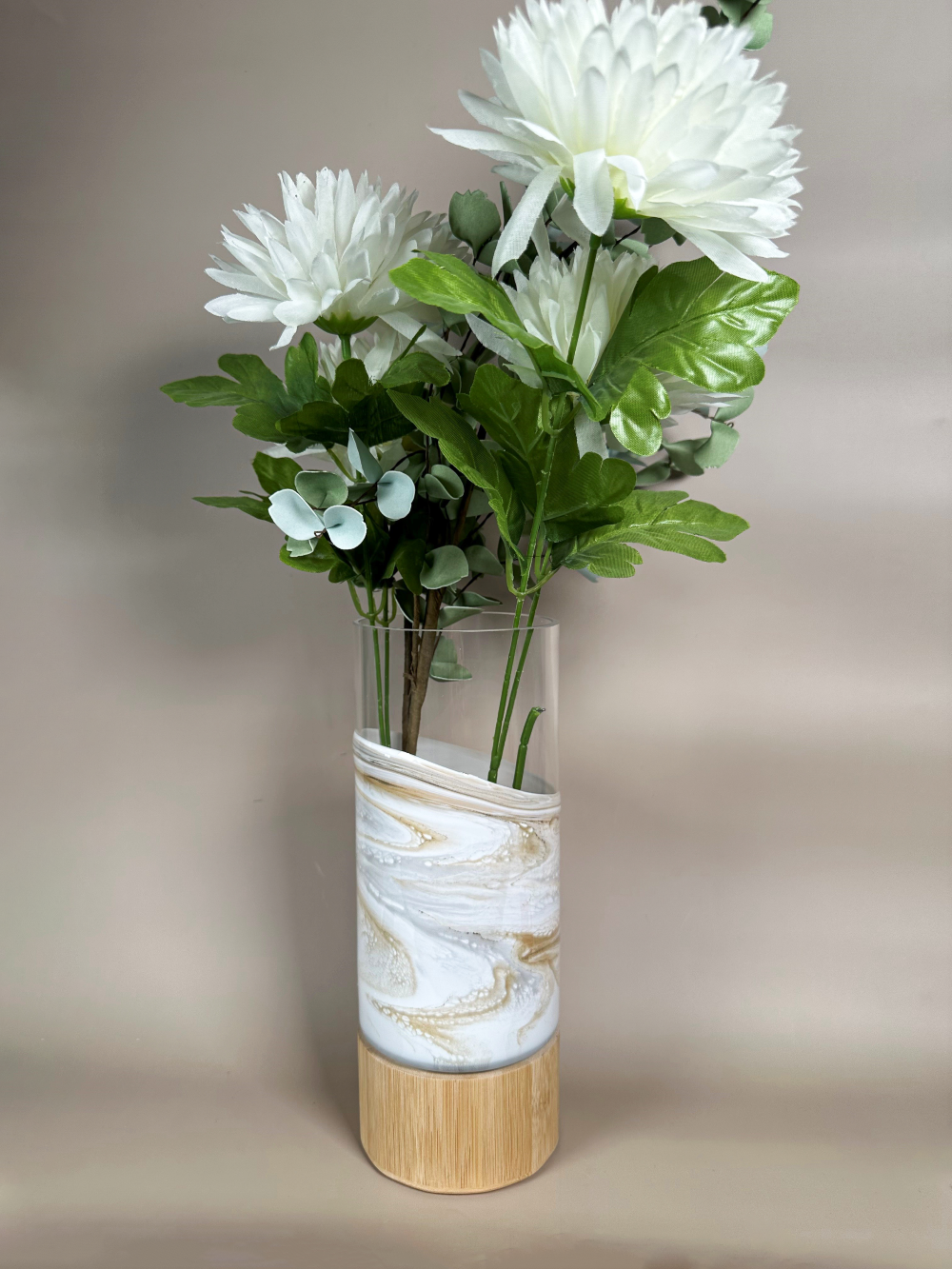 Lynn & Liana Designs - Wholesale Vase - NEW!!! Resin Accented Vase with Bamboo Base (NO TARIFFS)33