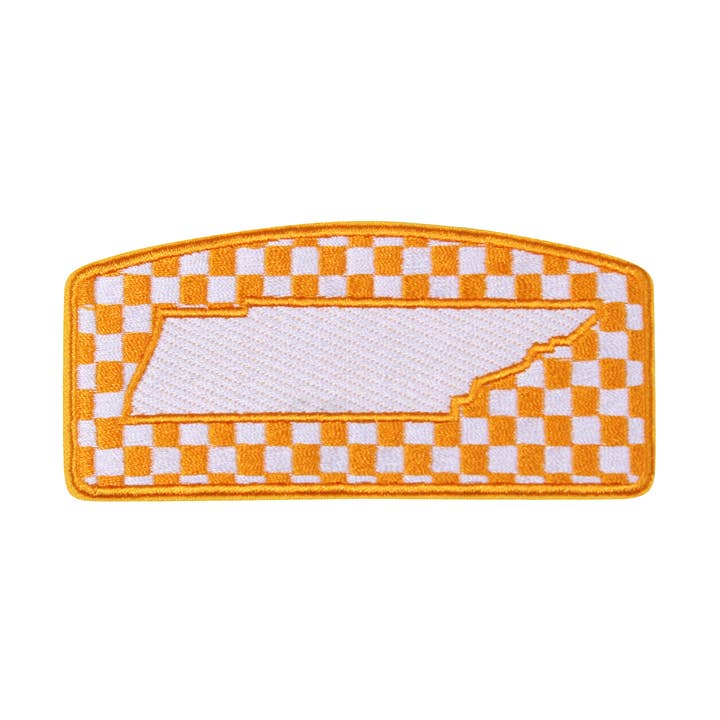Checkerboard Tennessee Heat Applied Patch for Hat Bar for wholesale by Barrel Down South