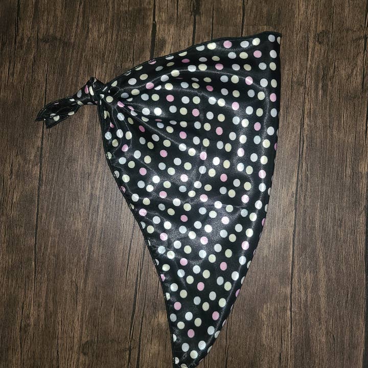 Black Polka Dot for wholesale by MT Wild Rags