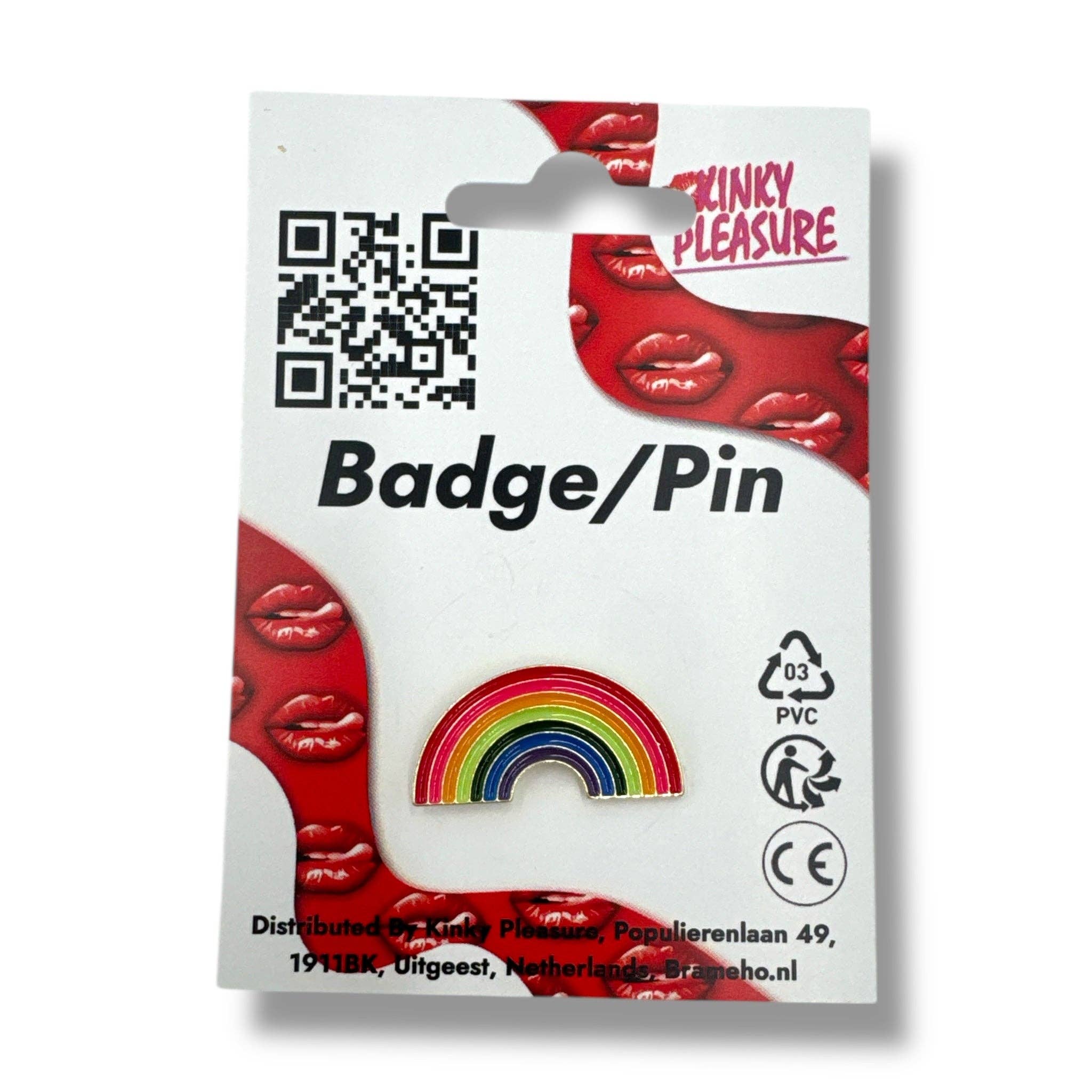 Kinky Pleasure – wholesale Lapel pin/button – Kinky Pleasure - KPB005 - Badge / Pin - Rainbow - Model 22