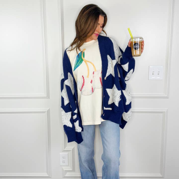 Cherry Baseball Y & A Tee for wholesale by Poppy & Pine