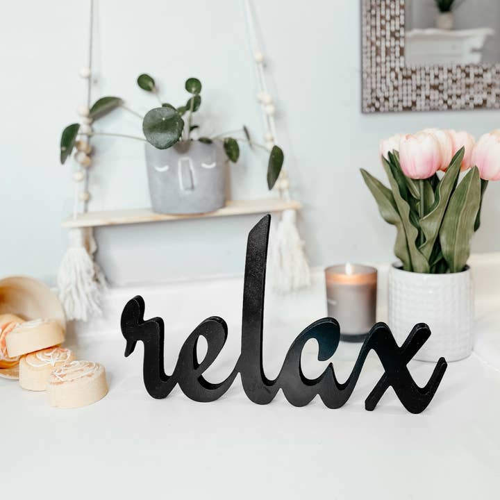 Relax Sign for wholesale by JJ Art Creations Inc.