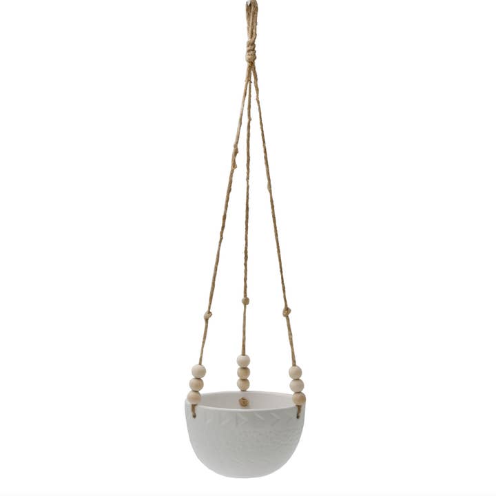 Flora Bunda Inc - Wholesale Hanging Planter - 5.375" Caveman Ceramic Hanging Planter